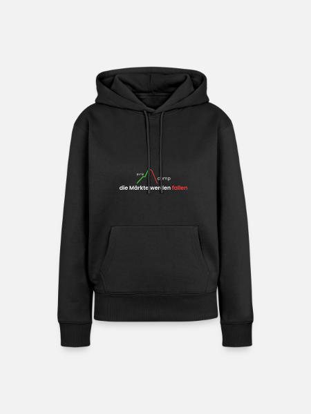 die Märkte werden fallen - Frauen Premium Bio Hoodie - Schwarz