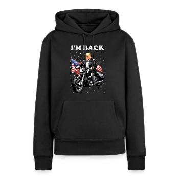 Notre président est de retour pour les élections américaines de 2024 - Sweat à capuche Premium bio Femme - noir - Devant - Julia (174cm)