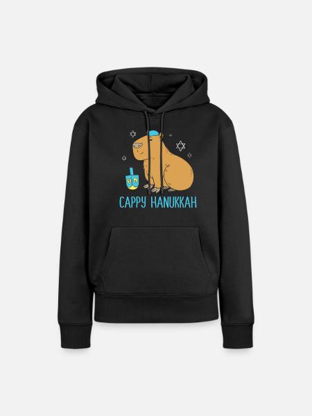 Hanukkah Chanukkah Hanukah - Frauen Premium Bio Hoodie - Schwarz