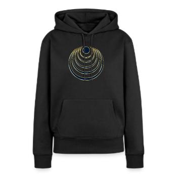 Moon amulet - intuition, creativity and media - Sweat à capuche Premium bio Femme - noir - Devant - Julia (174cm)