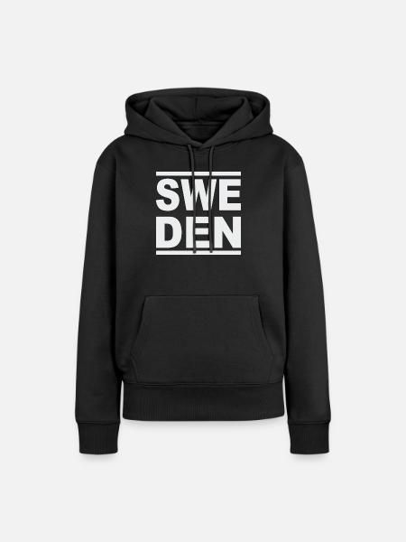 Schweden Nation - Frauen Premium Bio Hoodie - Schwarz