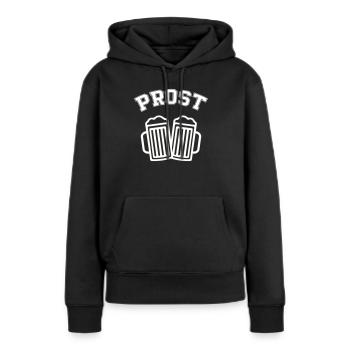 bier prost - Frauen Premium Bio Hoodie - Schwarz - Vorne - Julia (174cm)