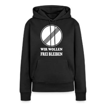 tempolimit freiheit autobahn spruch - Frauen Premium Bio Hoodie - Schwarz - Vorne - Julia (174cm)