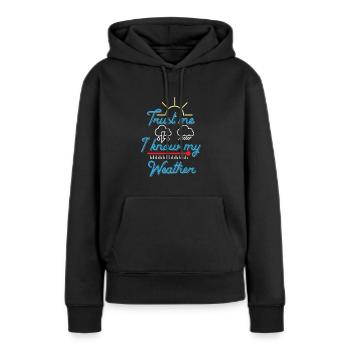Meteorologie - Frauen Premium Bio Hoodie - Schwarz - Vorne - Julia (174cm)