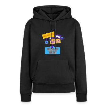 Kontrollen tägliche Routine - Frauen Premium Bio Hoodie - Schwarz - Vorne - Julia (174cm)