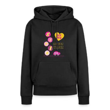 Girls lieben meinen Wagen - Frauen Premium Bio Hoodie - Schwarz - Vorne - Julia (174cm)