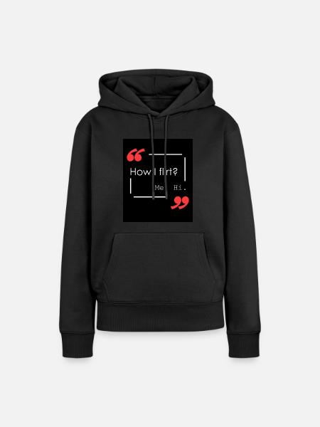 Wie flirte ich? - Frauen Premium Bio Hoodie - Schwarz
