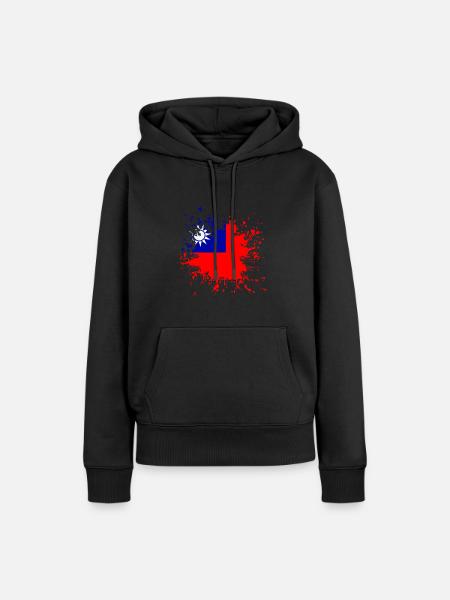 Taiwan Splash - Frauen Premium Bio Hoodie - Schwarz