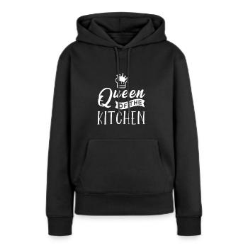 Queen of the Kitchen - Women’s Premium Organic Hoodie - black - Front - Julia (174cm)