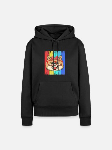 Zwergspitz Pomeranian Mama - Frauen Premium Bio Hoodie - Schwarz