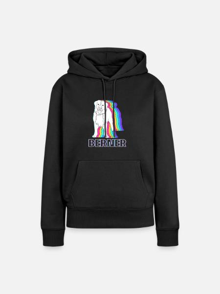 Berner Sennenhund - Frauen Premium Bio Hoodie - Schwarz
