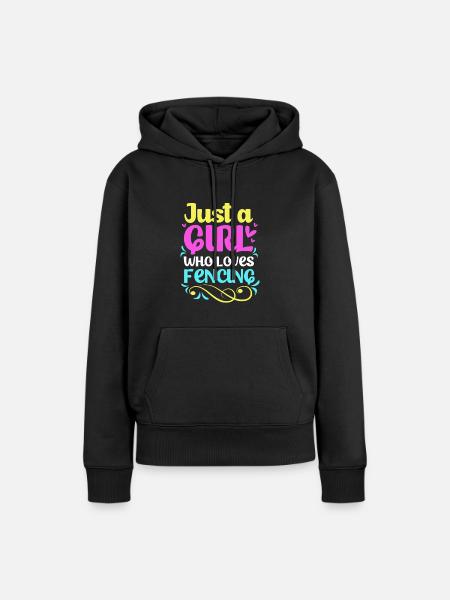 Fechten - Frauen Premium Bio Hoodie - Schwarz