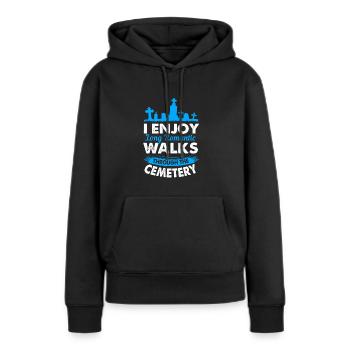 Enterrement - Sweat à capuche Premium bio Femme - noir - Devant - Julia (174cm)
