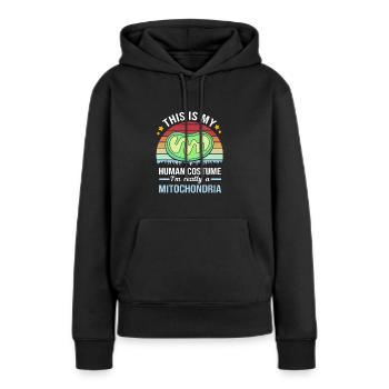 Molekül Strukturformel - Frauen Premium Bio Hoodie - Schwarz - Vorne - Julia (174cm)