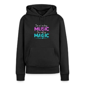 DJ Djing Label Clavier - Sweat à capuche Premium bio Femme - noir - Devant - Julia (174cm)