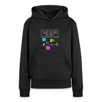 Mathématicien Mathématiques Mathématiques Mathématiques - Sweat à capuche Premium bio Femme - noir - Devant - Julia (174cm)