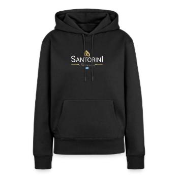 Flitterwochen Santorini - Frauen Premium Bio Hoodie - Schwarz - Vorne - Julia (174cm)