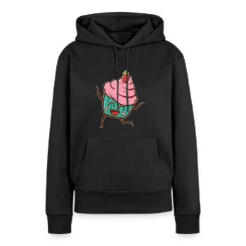 Cupcake - Frauen Premium Bio Hoodie - Schwarz - Vorne - Julia (174cm)