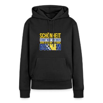Bosnien Jugoslawien Balkan Herzegowina - Frauen Premium Bio Hoodie - Schwarz - Vorne - Julia (174cm)