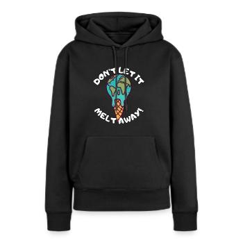Ne le laissez pas fondre - Sweat à capuche Premium bio Femme - noir - Devant - Julia (174cm)