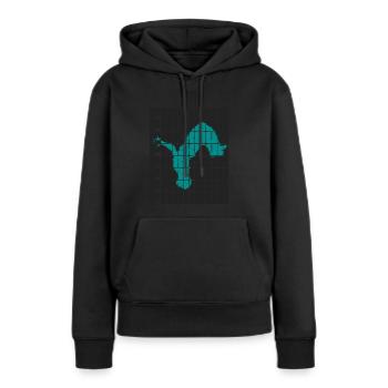 parkour - Sweat à capuche Premium bio Femme - noir - Devant - Julia (174cm)