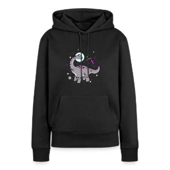 Ace Pride Dinosaurier Asexual Space - Frauen Premium Bio Hoodie - Schwarz - Vorne - Julia (174cm)