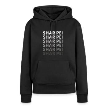 Shar Pei - Frauen Premium Bio Hoodie - Schwarz - Vorne - Julia (174cm)