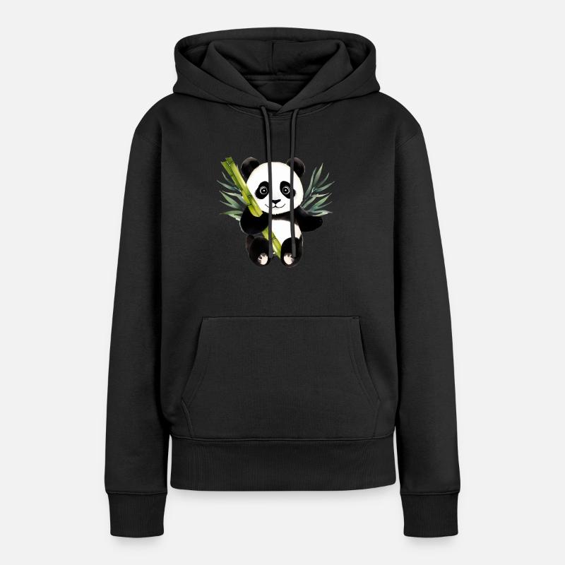 Baby Panda - pour les plus petits danseurs - Sweat à capuche Premium bio Femme - noir