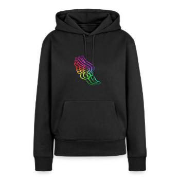 Leichtathletik - Frauen Premium Bio Hoodie - Schwarz - Vorne - Julia (174cm)