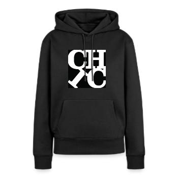 Chic WordPlay art original 3 - Sweat à capuche Premium bio Femme - noir - Devant - Julia (174cm)
