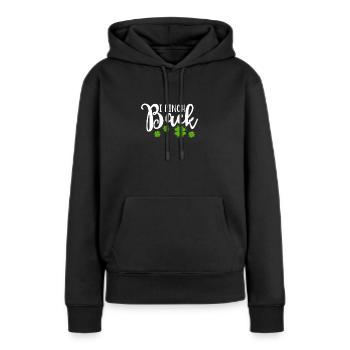 Ich pinch zurück St. Patricks Day Green Irish Shamrock - Frauen Premium Bio Hoodie - Schwarz - Vorne - Julia (174cm)