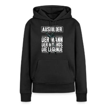 AUSBILDER - Mythos - Frauen Premium Bio Hoodie - Schwarz - Vorne - Julia (174cm)