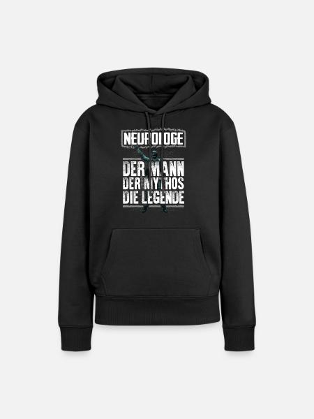 NEUROLOGE - Mythos - Frauen Premium Bio Hoodie - Schwarz
