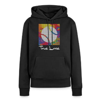 Tennis Tennisball - Tennis is Life - Frauen Premium Bio Hoodie - Schwarz - Vorne - Julia (174cm)