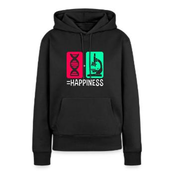 Strukturformel Molekül - Frauen Premium Bio Hoodie - Schwarz - Vorne - Julia (174cm)
