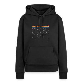 Ho Ho Homo! - Frauen Premium Bio Hoodie - Schwarz - Vorne - Julia (174cm)