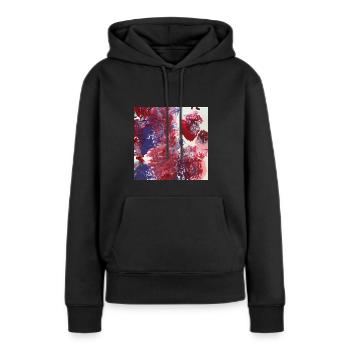 red island - Frauen Premium Bio Hoodie - Schwarz - Vorne - Julia (174cm)
