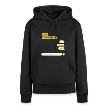 Je suis meilleur que toi - Sweat à capuche Premium bio Femme - noir - Devant - Julia (174cm)