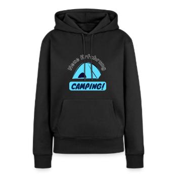 Neue Erfahrung - Camping! - Frauen Premium Bio Hoodie - Schwarz - Vorne - Julia (174cm)
