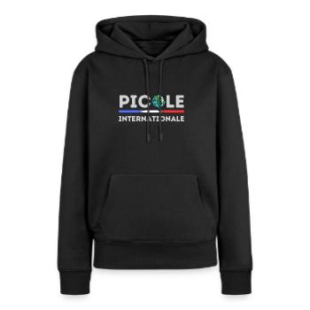 Picole internationale - Sweat à capuche Premium bio Femme - noir - Devant - Julia (174cm)