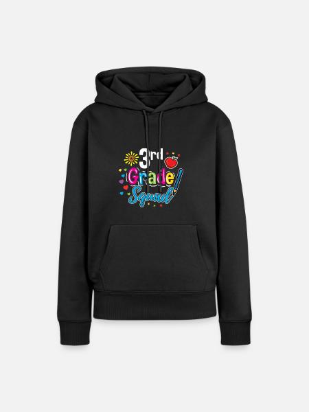 3rd Grade Squad Lehrerin - Frauen Premium Bio Hoodie - Schwarz