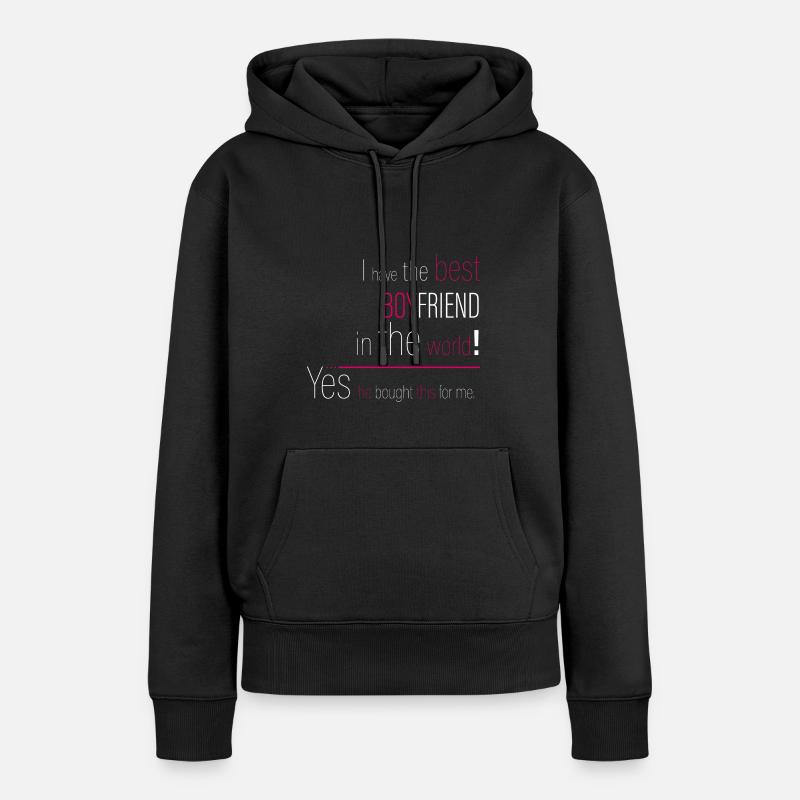 Oui, mon ami l’a acheté pour moi. - Sweat à capuche Premium bio Femme - noir