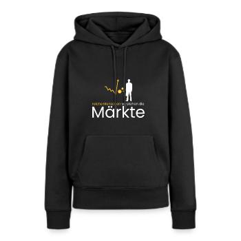 reiche Menschen ahnen Märkte - Frauen Premium Bio Hoodie - Schwarz - Vorne - Julia (174cm)