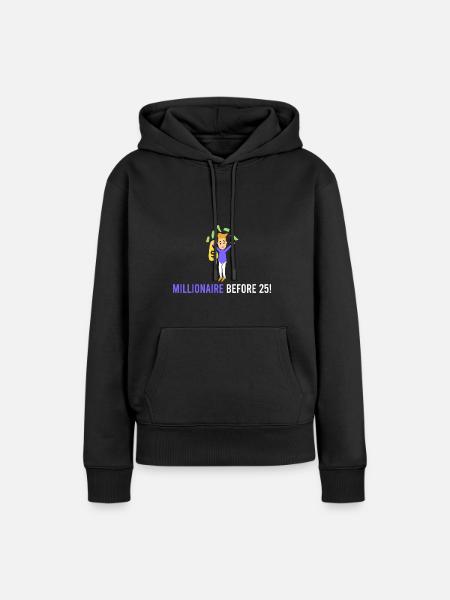 Millionär vor 25! - Frauen Premium Bio Hoodie - Schwarz