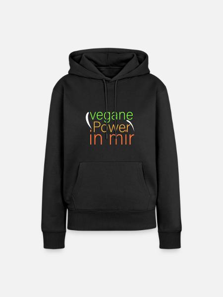 vegane Power in mir - Frauen Premium Bio Hoodie - Schwarz