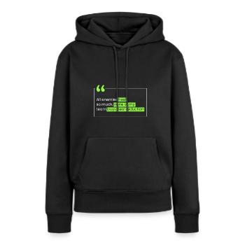 Personne n’achète la réduction de la guérison. - Sweat à capuche Premium bio Femme - noir - Devant - Julia (174cm)