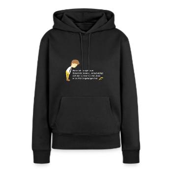 Wenn ich zu spät zum Unterricht - Frauen Premium Bio Hoodie - Schwarz - Vorne - Julia (174cm)