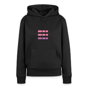 Heaven rose minimalist moderne et stylé - Sweat à capuche Premium bio Femme - noir - Devant - Julia (174cm)