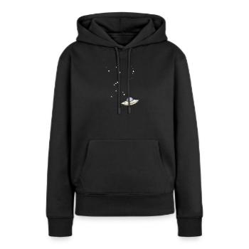 UFO - Frauen Premium Bio Hoodie - Schwarz - Vorne - Julia (174cm)