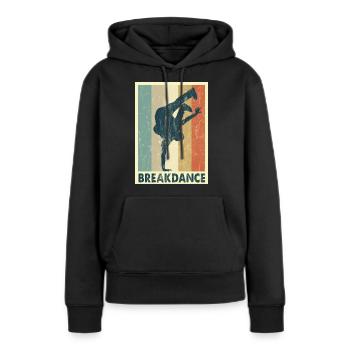 Breakdance B-boying Poirier Danse Jeune fils - Sweat à capuche Premium bio Femme - noir - Devant - Julia (174cm)